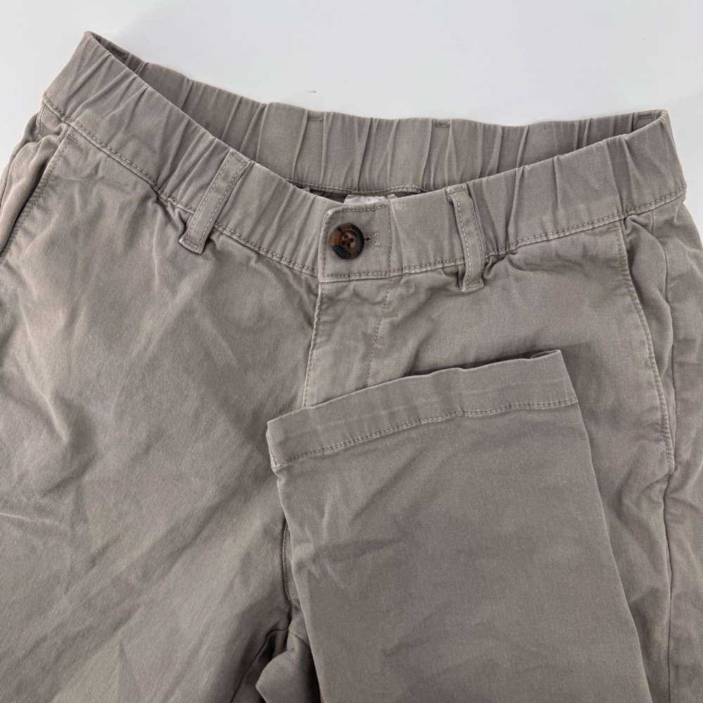 Bearbottom Clothing Chino Pants Mens S 30 Gray Taupe Elastic Waist Stretch Twill